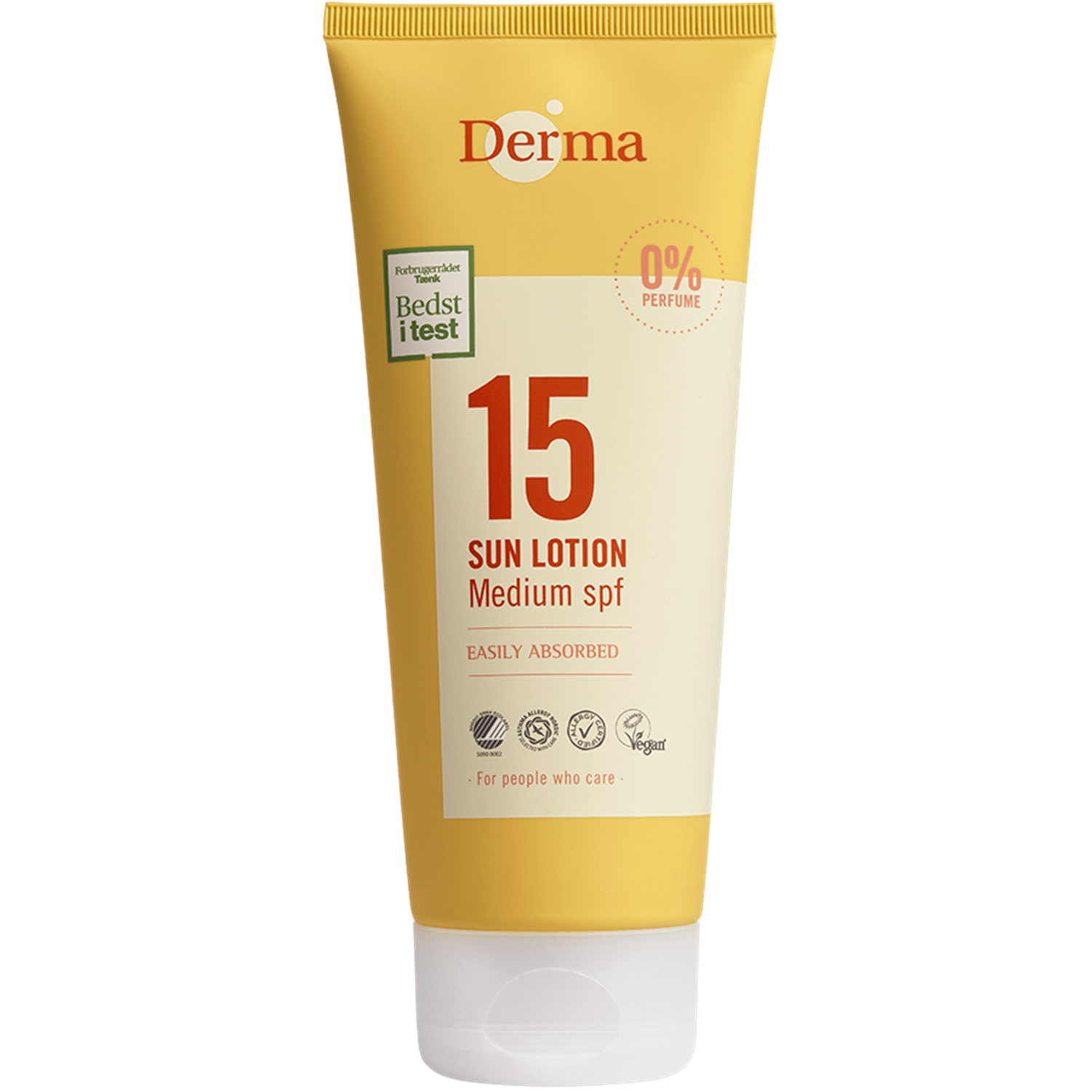 Derma Solcreme mellem beskyttelse faktor 15 - 200 ml.
